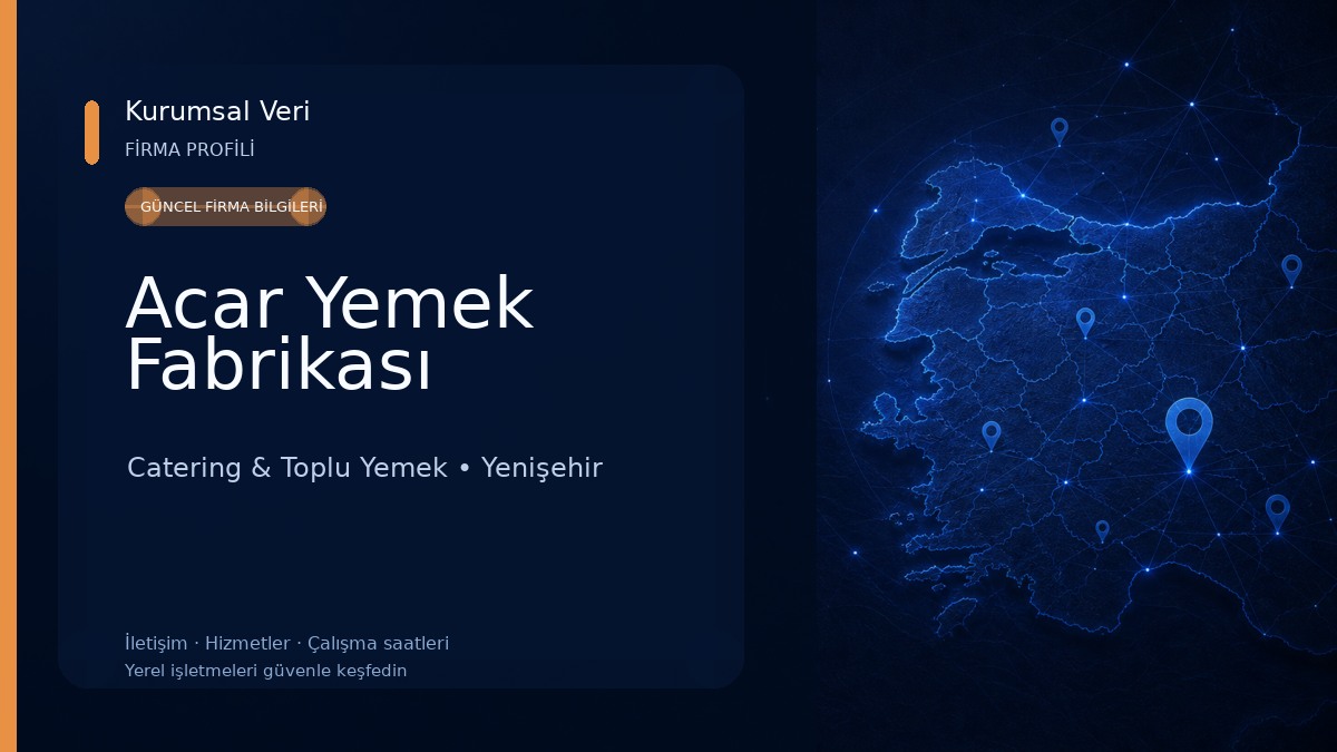 Acar Yemek Fabrikası Catering & Toplu Yemek