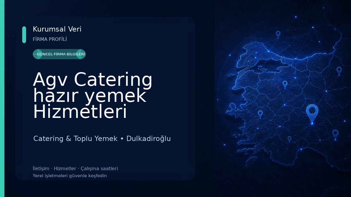 Agv Catering hazır yemek Hizmetleri Catering & Toplu Yemek