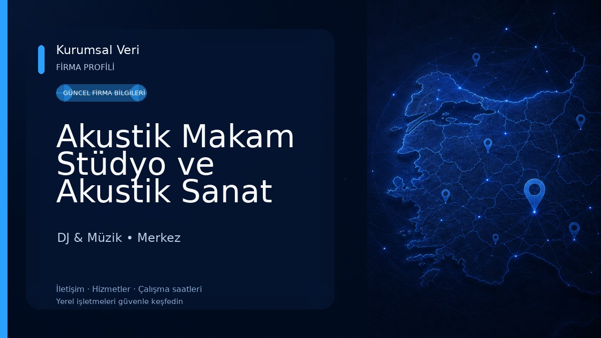 Akustik Makam Stüdyo ve Akustik Sanat Merkezi 