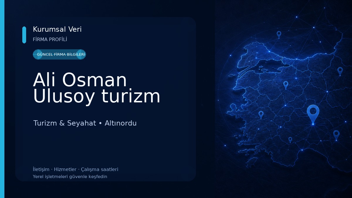 Ali Osman Ulusoy turizm