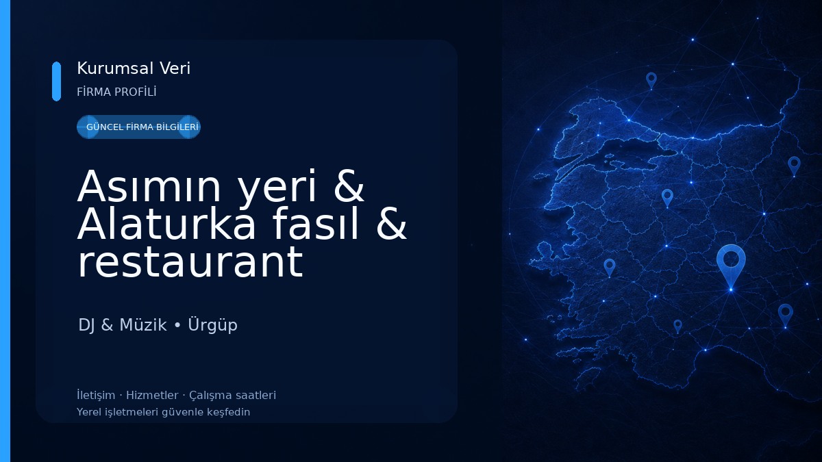 Asımın yeri & Alaturka fasıl & restaurant DJ & Müzik