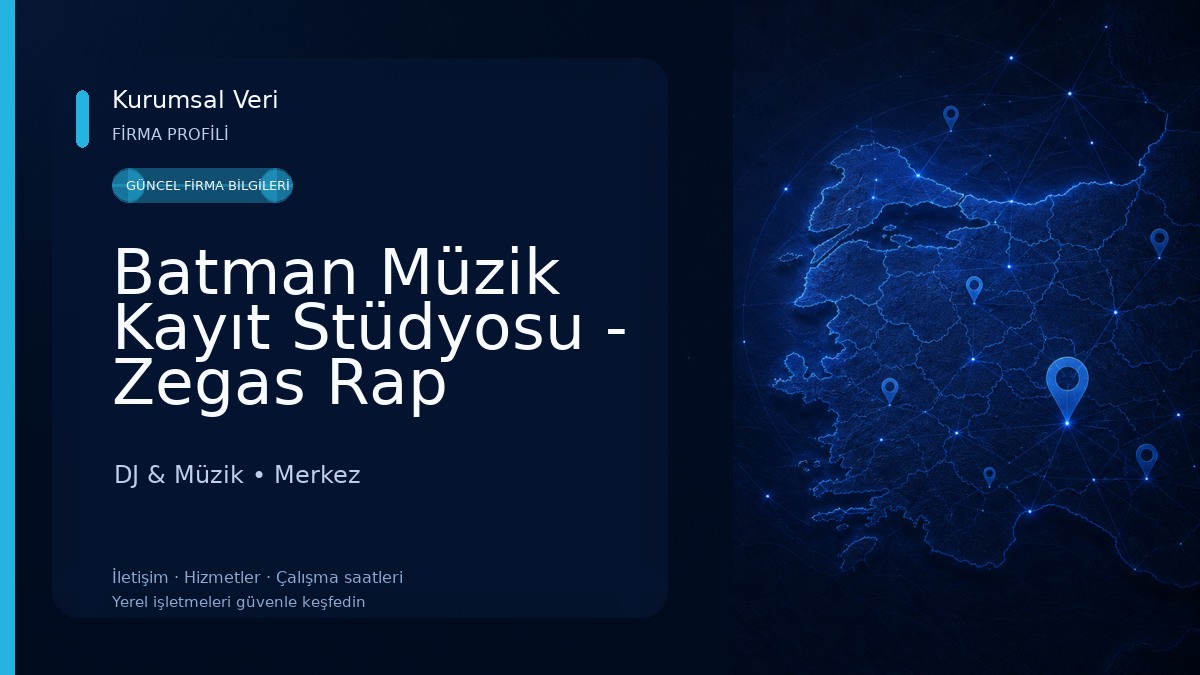 Batman Müzik Kayıt Stüdyosu - Zegas Rap Studio DJ & Müzik