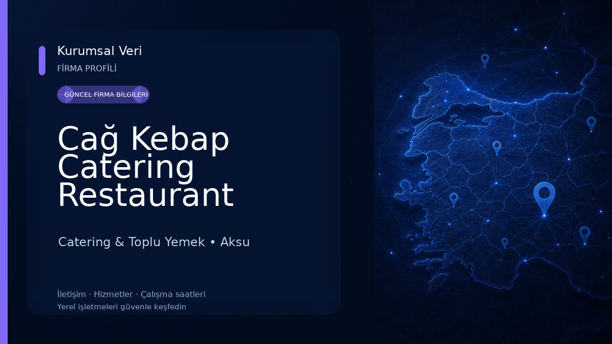 Cağ Kebap Catering Restaurant Catering & Toplu Yemek