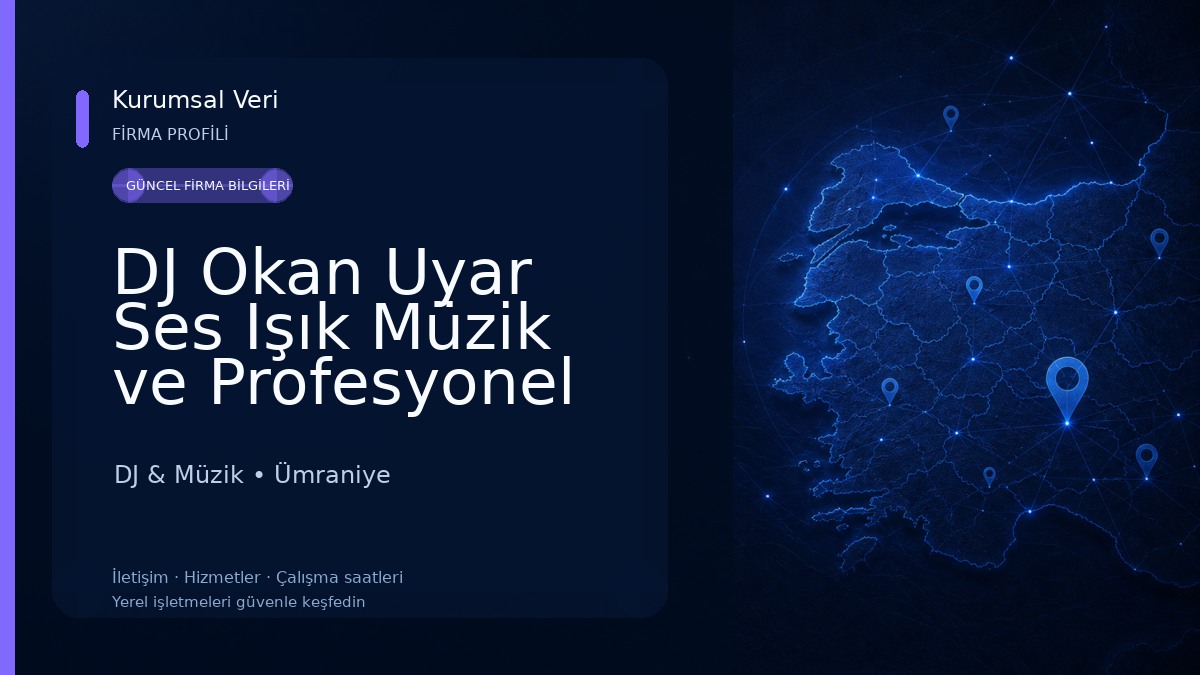 DJ Okan Uyar Ses Işık Müzik ve Profesyonel Dj Organizasyon Hizmetleri DJ & Müzik