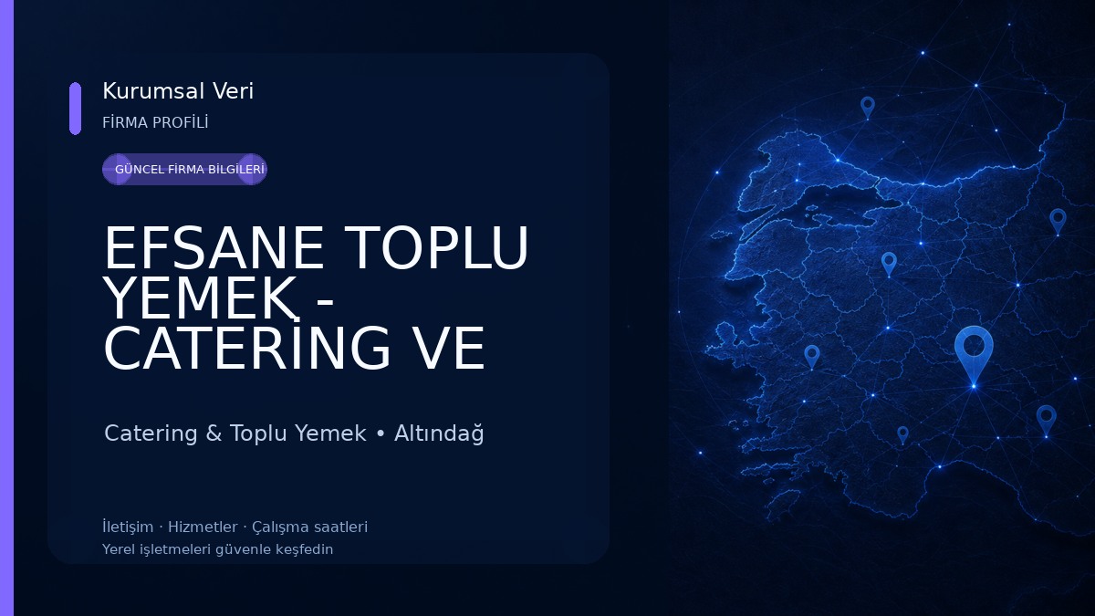 EFSANE TOPLU YEMEK - CATERİNG VE TOPLU YEMEK HİZMETİ Catering & Toplu Yemek