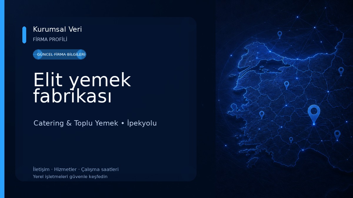 Elit yemek fabrikası Catering & Toplu Yemek