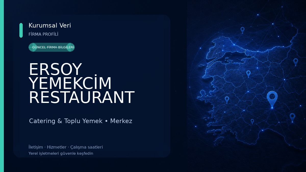 ERSOY YEMEKCİM RESTAURANT TABLDOT Catering & Toplu Yemek