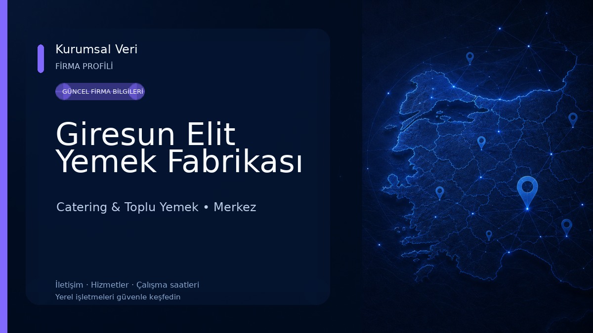 Giresun Elit Yemek Fabrikası 