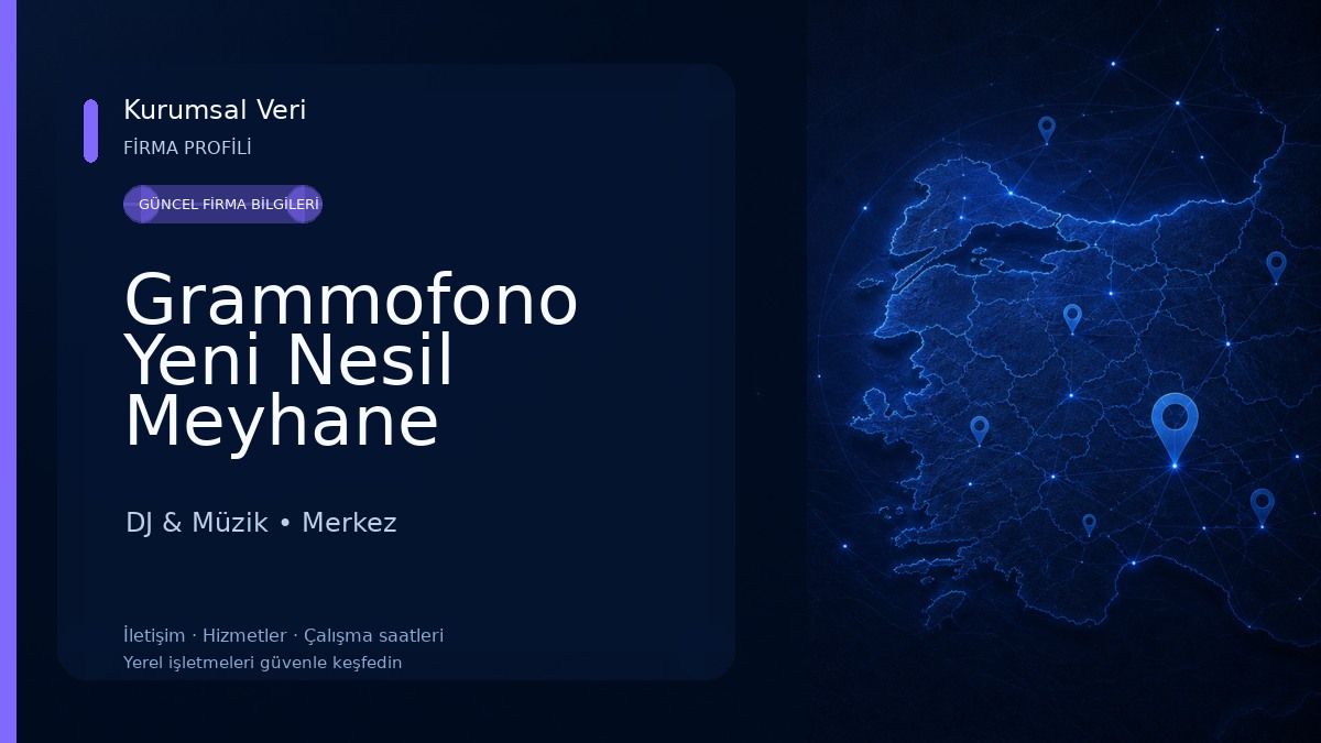 Grammofono Yeni Nesil Meyhane DJ & Müzik