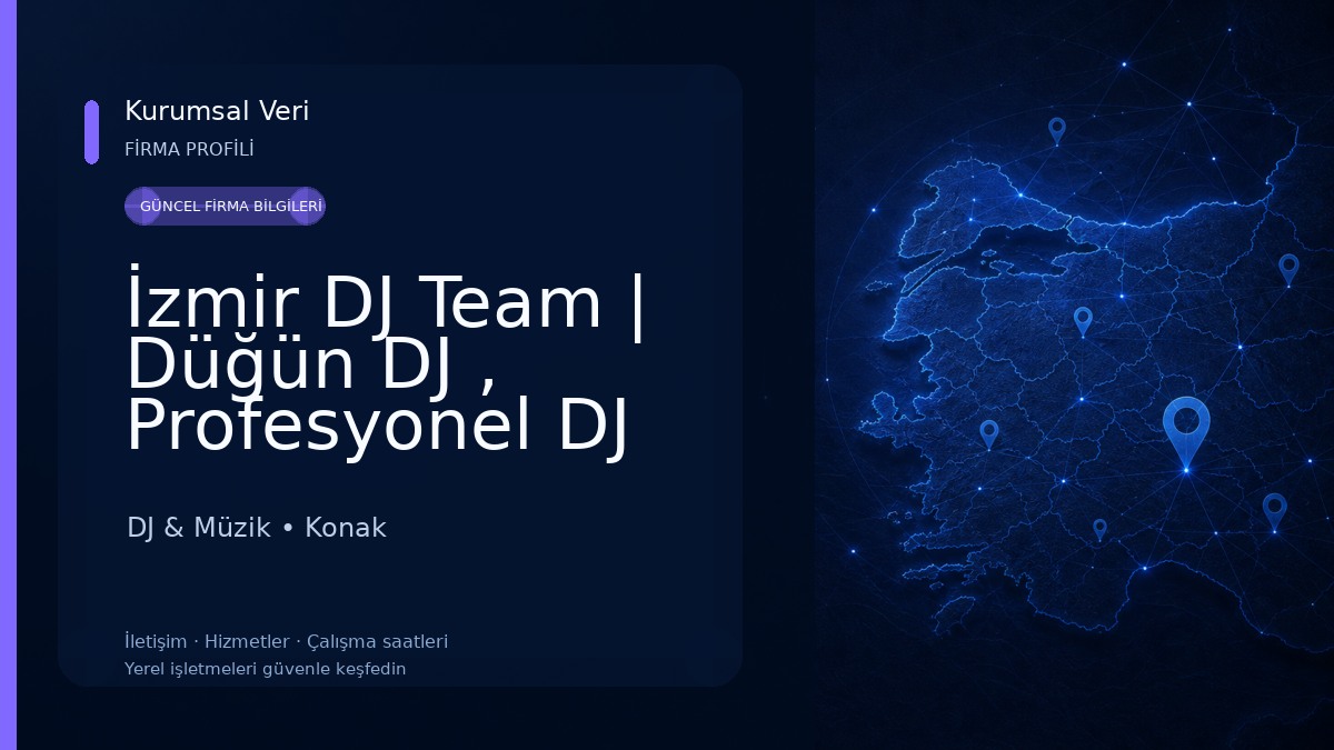 İzmir DJ Team | Düğün DJ , Profesyonel DJ Kiralama Hizmeti DJ & Müzik