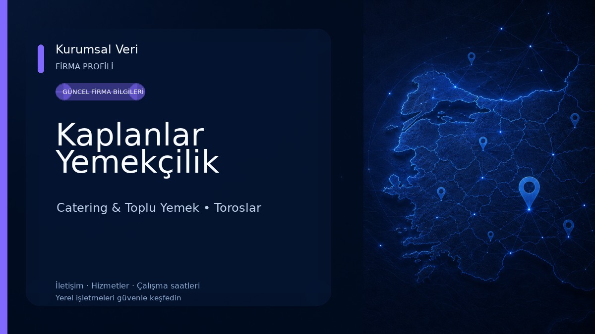 Kaplanlar Yemekçilik Catering & Toplu Yemek