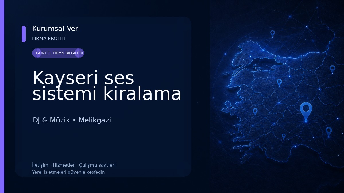 Kayseri ses sistemi kiralama DJ & Müzik