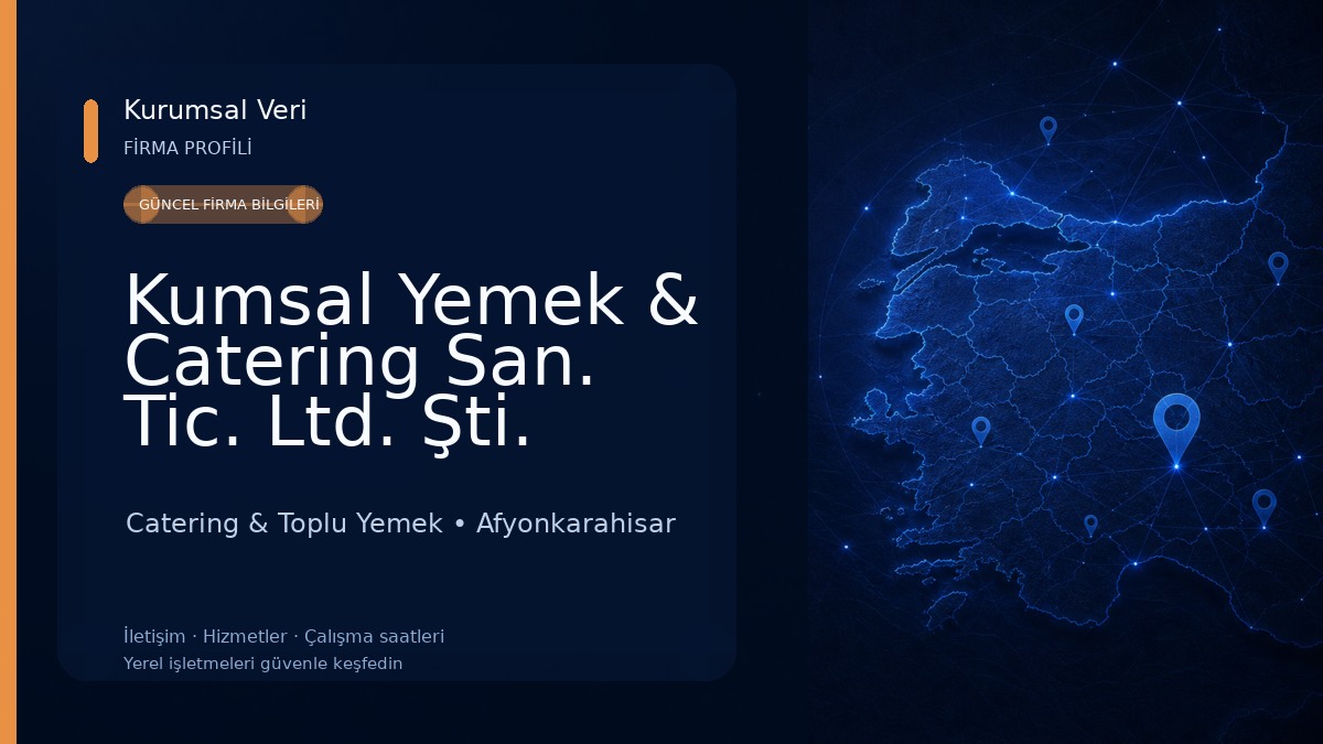 Kumsal Yemek & Catering San. Tic. Ltd. Şti. Catering & Toplu Yemek