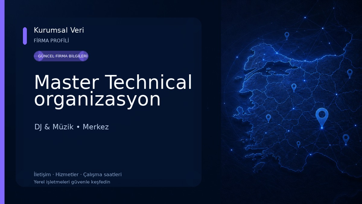 Master Technical organizasyon DJ & Müzik