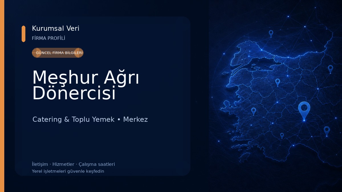 Meşhur Ağrı Dönercisi Catering & Toplu Yemek