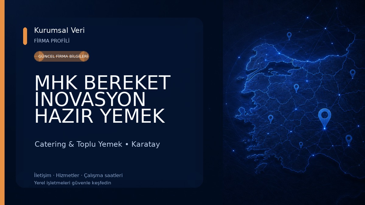 MHK BEREKET İNOVASYON HAZIR YEMEK Catering & Toplu Yemek