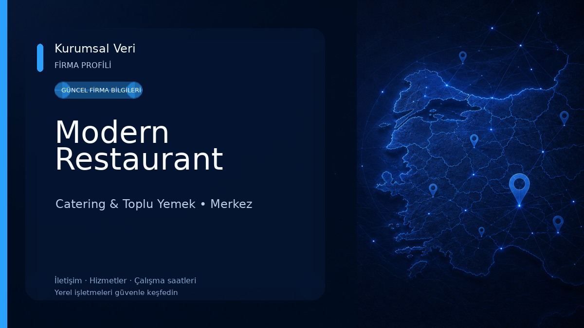 Modern Restaurant Catering & Toplu Yemek