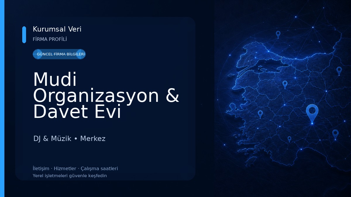 Mudi Organizasyon & Davet Evi DJ & Müzik