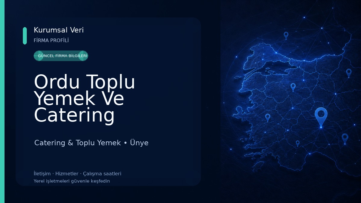 Ordu Toplu Yemek Ve Catering Firmaları