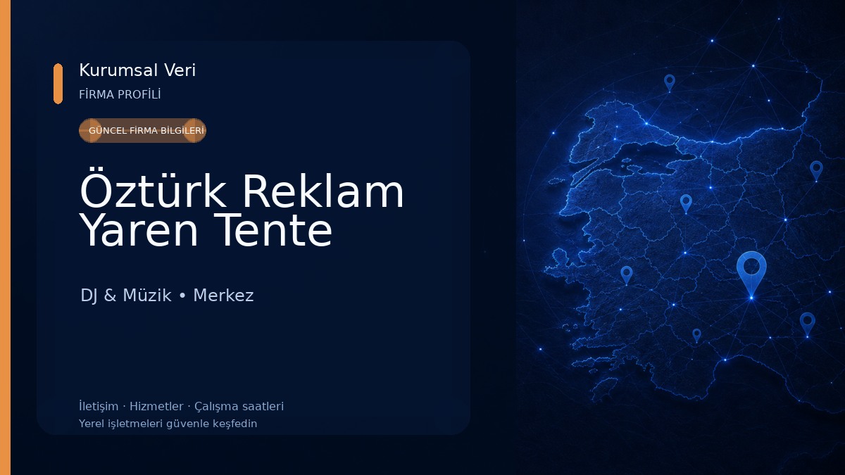 Öztürk Reklam Yaren Tente DJ & Müzik