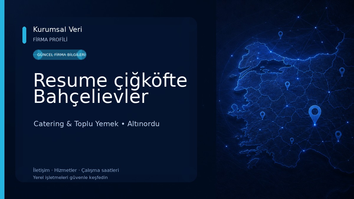 Resume çiğköfte Bahçelievler 