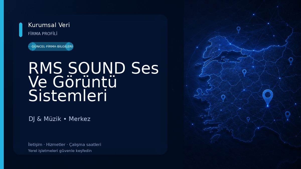 RMS SOUND Ses Ve Görüntü Sistemleri DJ & Müzik