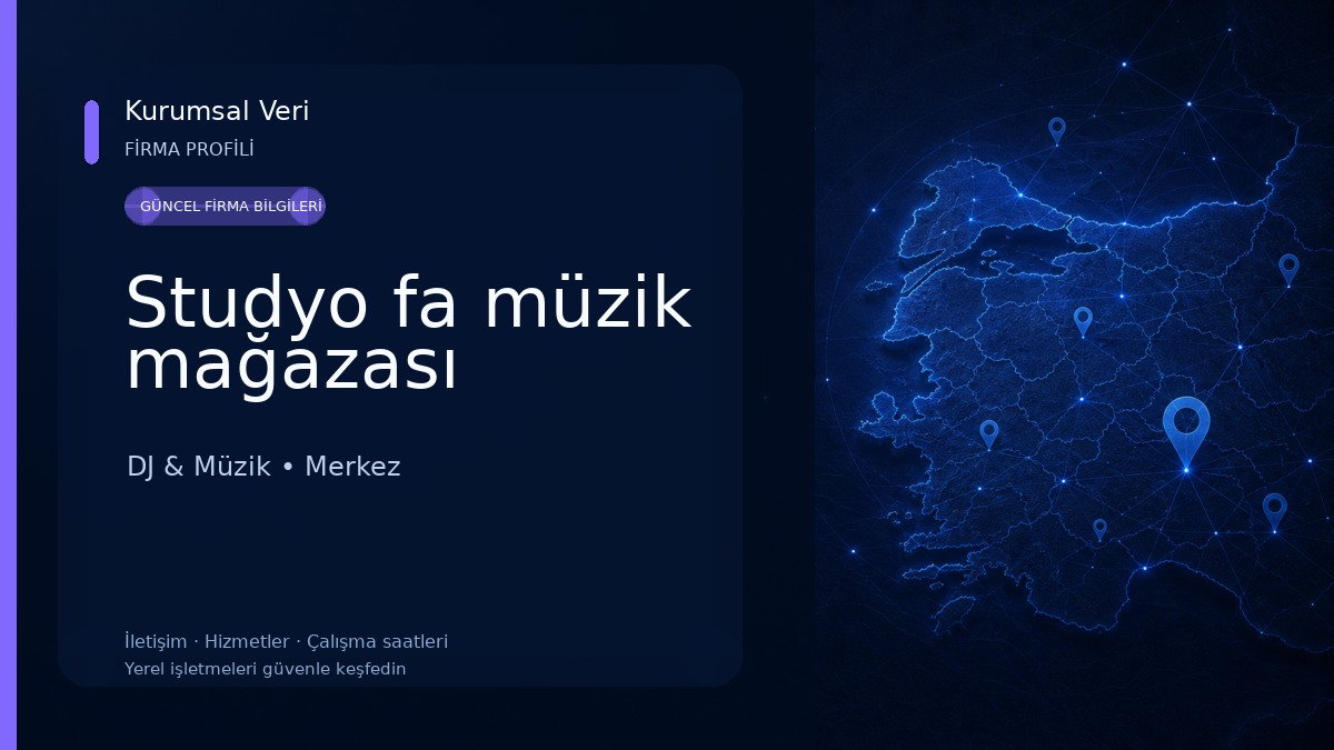 Studyo fa müzik mağazası DJ & Müzik