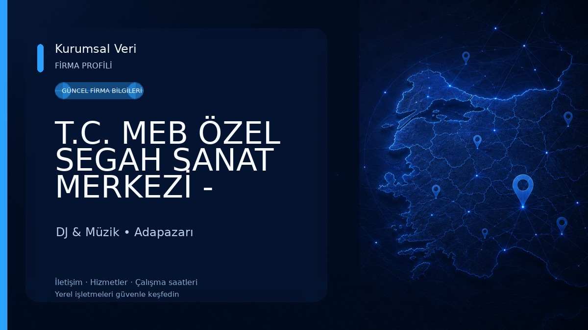 T.C. MEB ÖZEL SEGAH SANAT MERKEZİ - MÜZİK ALETLERİ MAĞAZASI 