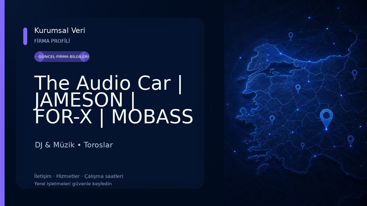 The Audio Car | JAMESON | FOR-X | MOBASS | BUROCK | Mersin DJ & Müzik